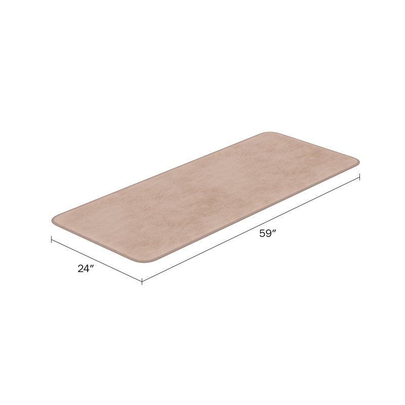 Gray Microfiber Memory Foam Bath Mat - Oversized NonSlip Accent Rug for Bathroom, Kitchen, Laundry Room