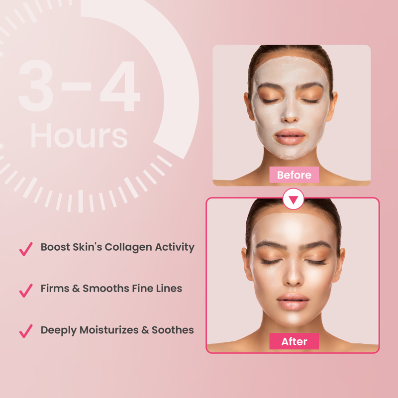 Collagen Face Mask Set with Fermented Coconut Water - 5 Pack
