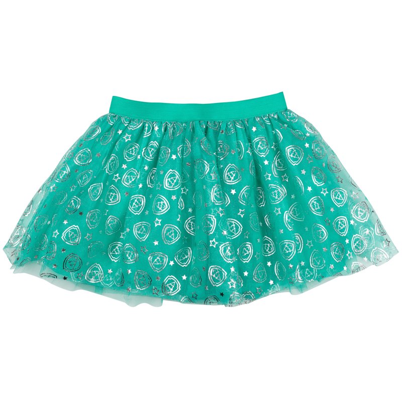 Turquoise Paw Patrol Everest Girls Cosplay Costume Set 5T - T-Shirt Mesh Skirt Cape Mask