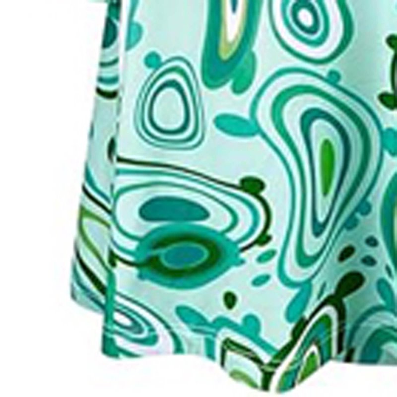 Women’s 70s Disco Costume Dress - Mint Green, XXL Hippie Halloween Outfit