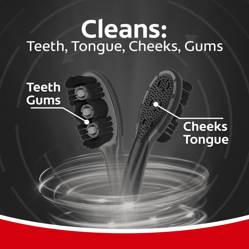 Battery Powered Electric Toothbrush Pack - Charcoal, Soft Bristles, 2 Pack