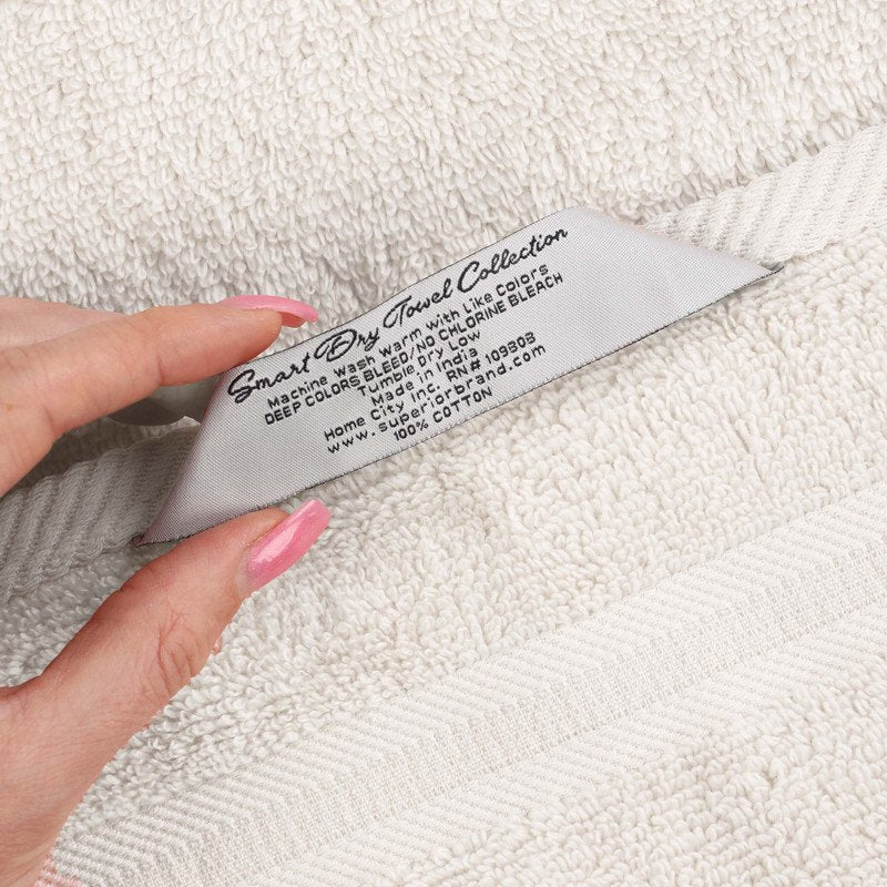 Ivory 9-Piece Cotton Towel Set - Quick Dry, Zero Twist, Plush & Absorbent