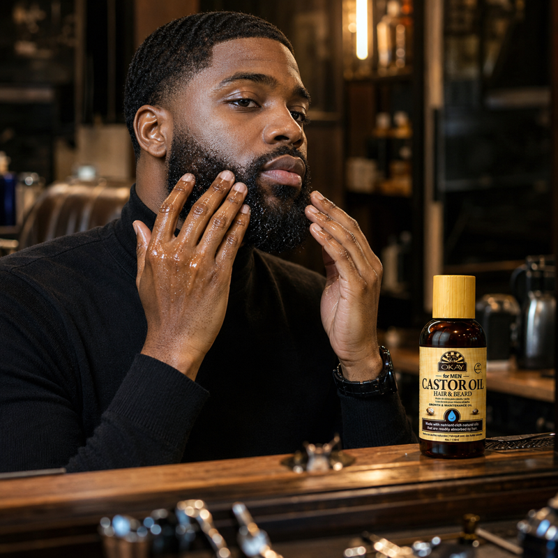 Castor Oil Beard & Hair Growth Oil - Lightweight & Moisturizing 4 oz