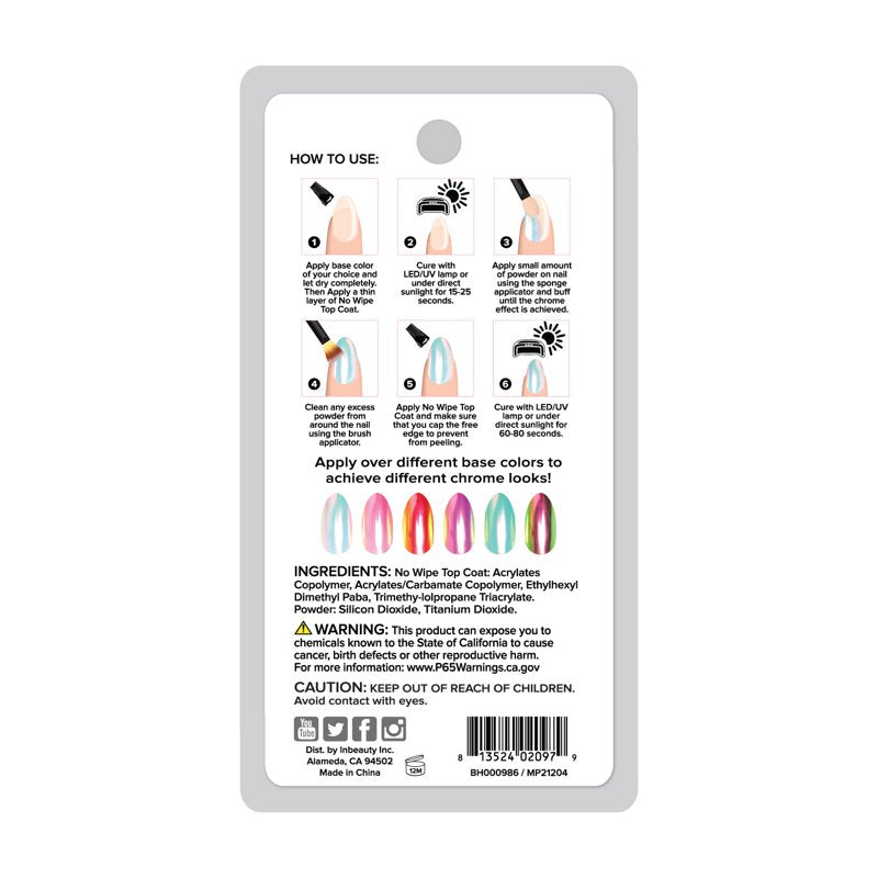 Multichrome Mermaid Nail Powder Kit - Aurora Iridescent Chrome Pigment