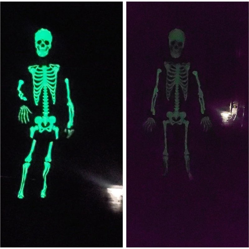 Kids Skeleton Halloween Costume Glow in The Dark 3-Piece Set - 7-8 Years Variation