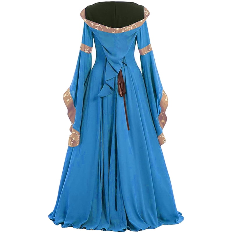 Women’s Renaissance Gothic Dress - Light Blue, Small - Medieval Costume