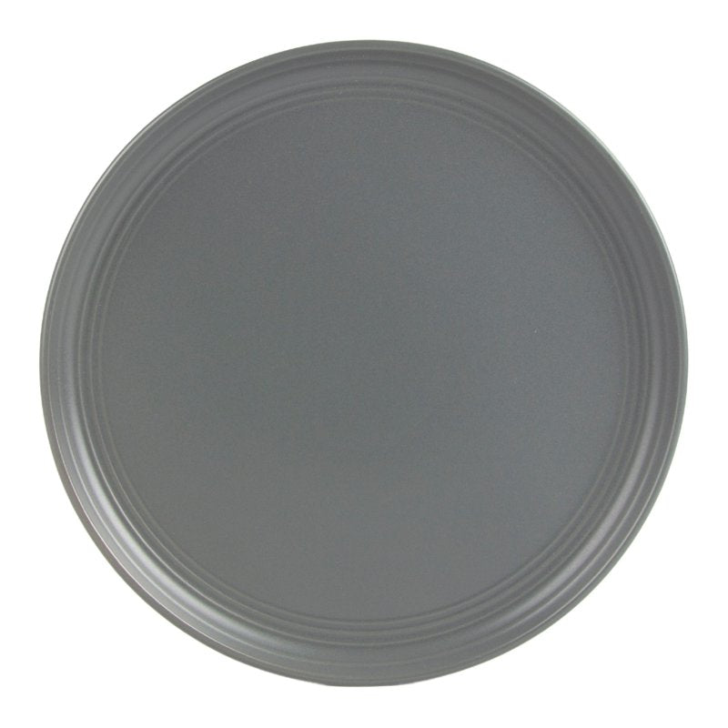 16-Piece Matte Gray Stoneware Dinnerware Set