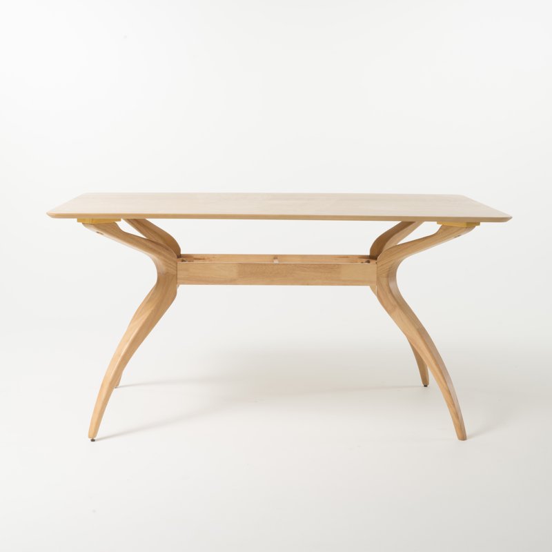 Mid Century Modern Wood 5 Piece Dining Set - Light Beige
