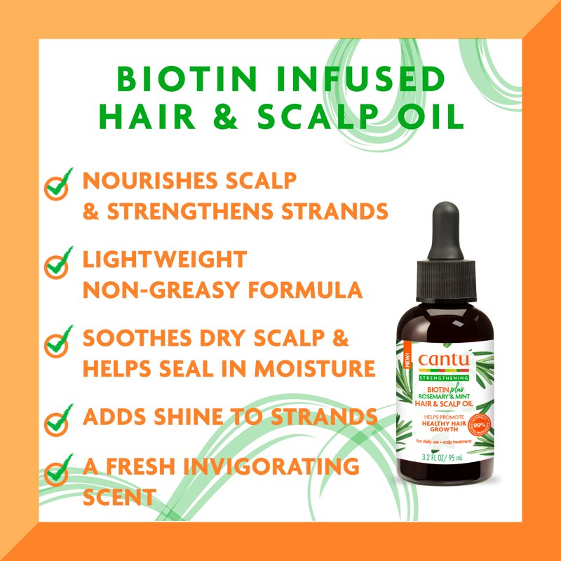Biotin-Infused Strengthening Hair & Scalp Oil - 3.2 fl oz