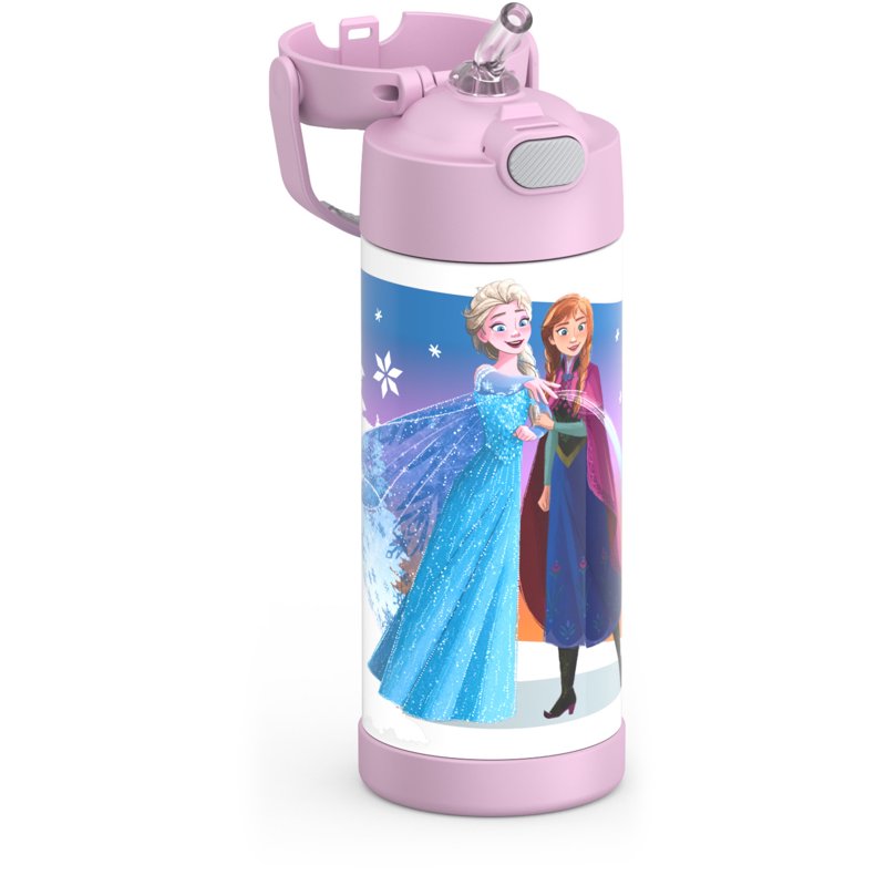 Kids Stainless Steel Funtainer Water Bottle with Straw - Frozen, 2 Pack