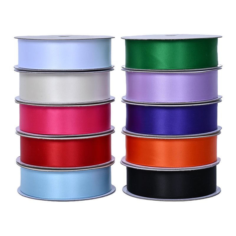 Black Satin Ribbon 7 Yards - Elegant Crafting & Gift Wrap Accessory