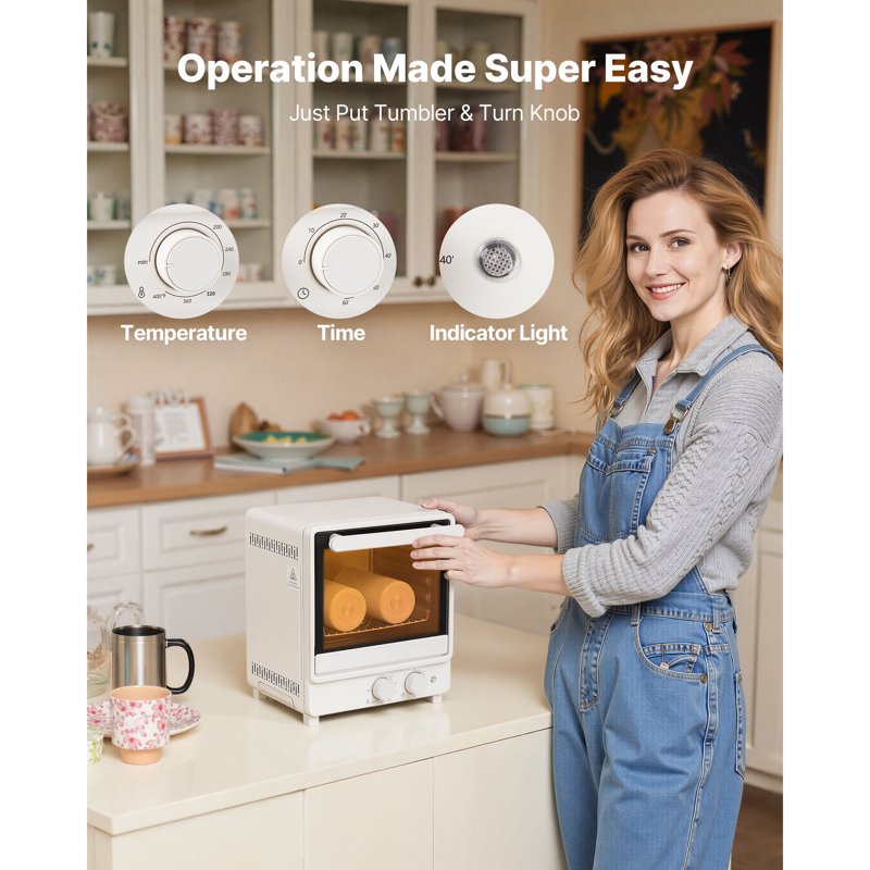 Sublimation Oven Machine - 13 Qt for Tumblers & Mugs, Includes Heat Gloves & Shrink Film