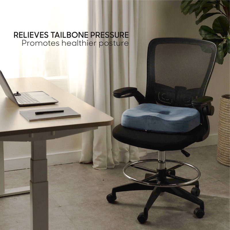 Cooling Gel Memory Foam Coccyx Seat Cushion - Extra Large