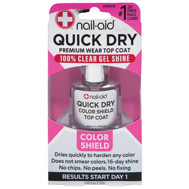 Quick Dry Glass Shine Nail Top Coat - High Gloss & Chip Resistant Finish