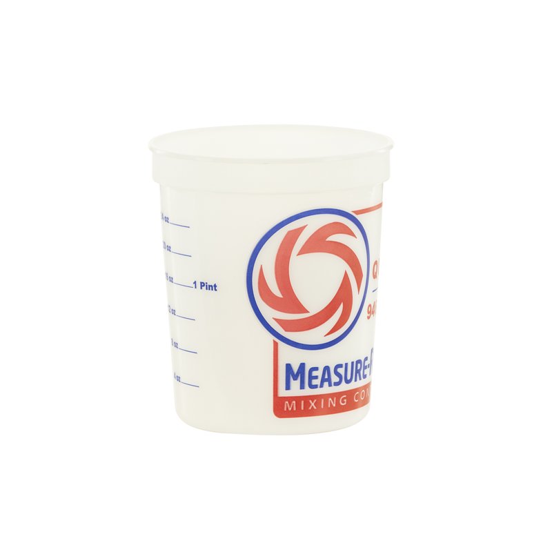 1 Quart Round Plastic Mixing Container - Clear