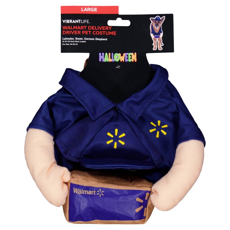 Dog Costume Walmart Delivery Driver Costume - Medium L Multicolor