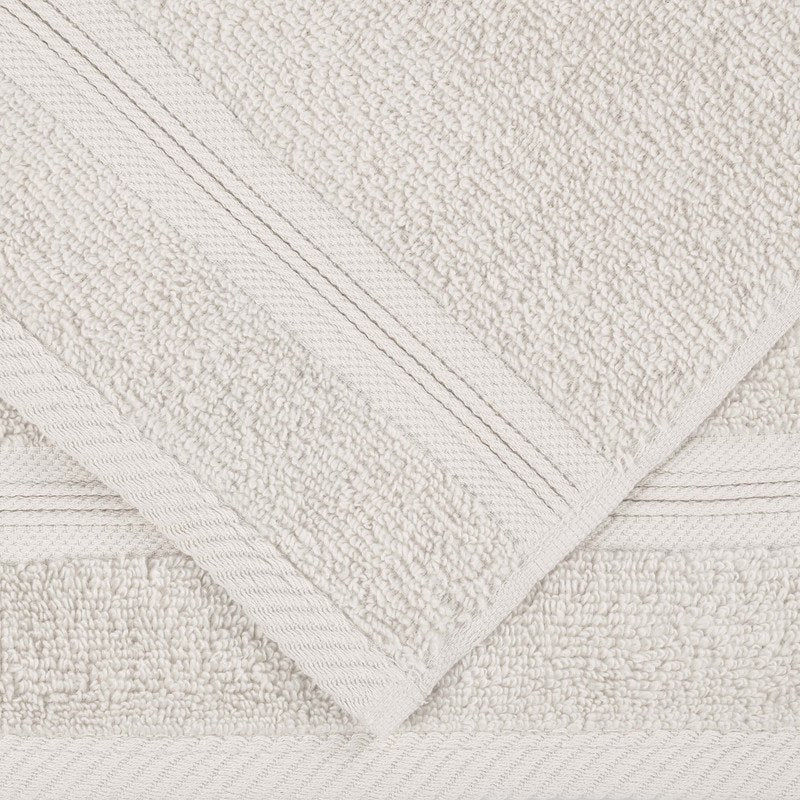 Ivory 9-Piece Cotton Towel Set - Quick Dry, Zero Twist, Plush & Absorbent