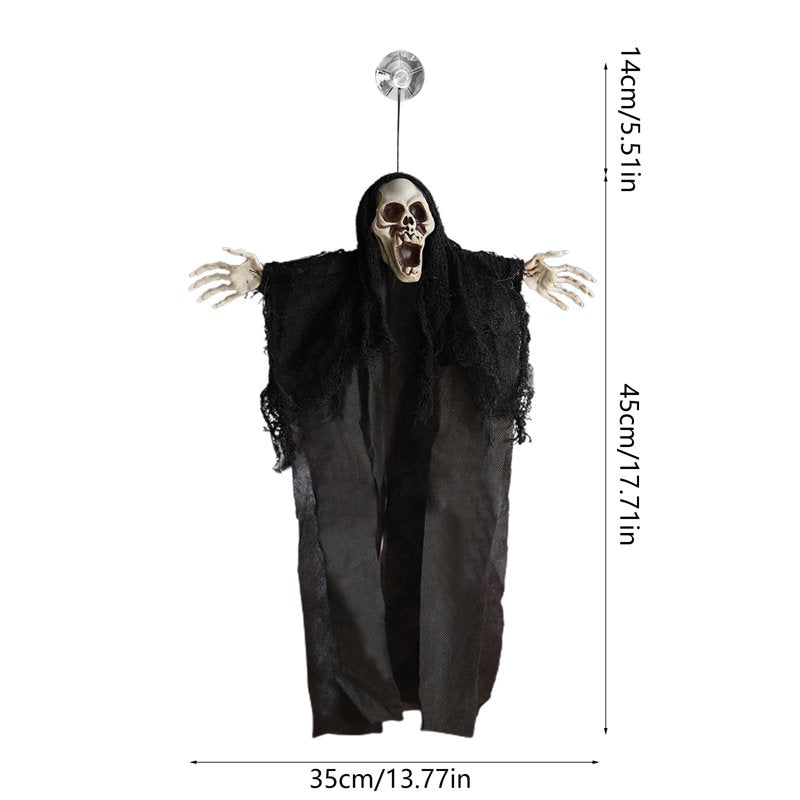 Halloween Hanging Ghosts Skeleton Grim Reaper Decorations 3 Pack Outdoor Indoor
