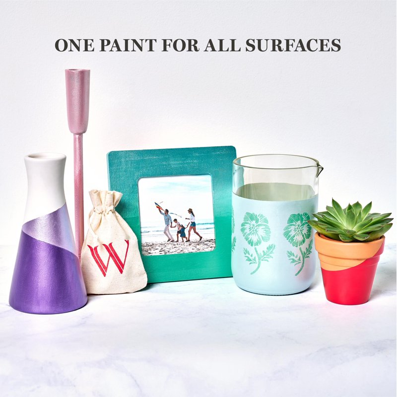 Multi-Surface Glitter Acrylic Craft Paint Set - Polished Pearl, 10 x 2 fl oz