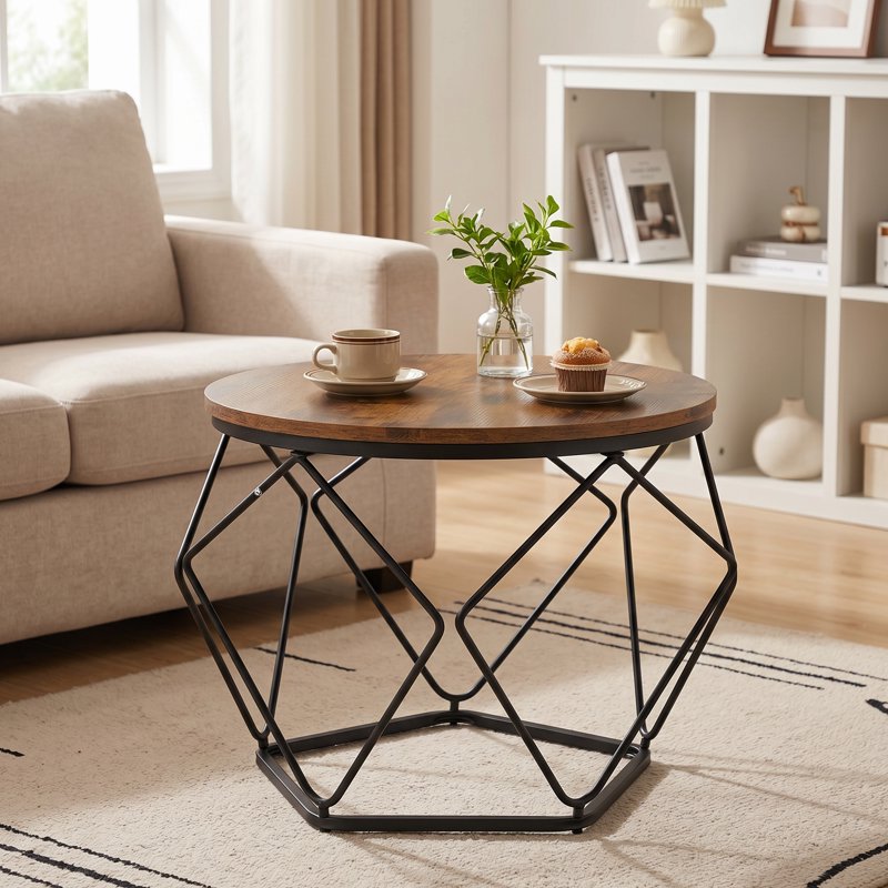 20-Inch Round Nesting Side Tables - Set of 2 Accent Tables