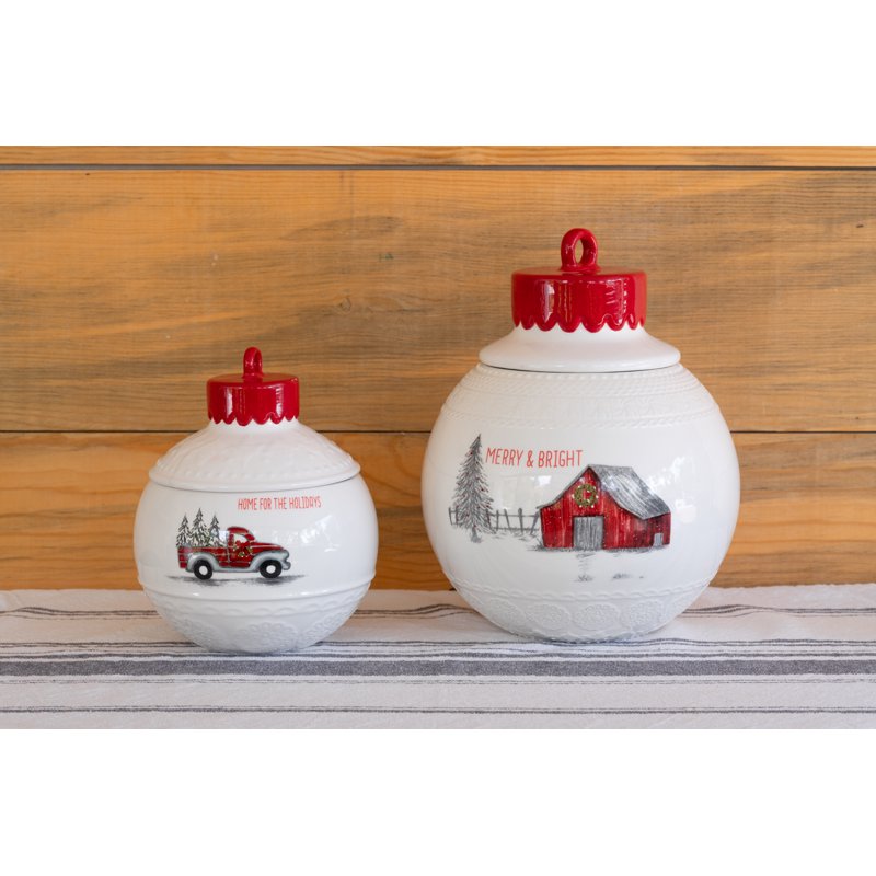 Large Cookie Jar - 10 Strawberry Street Winter Wonderland Ornament