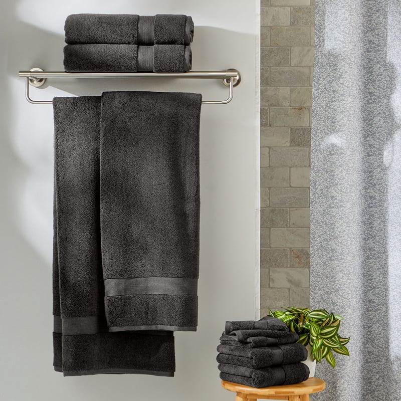 Better Homes & Gardens Signature Soft Cotton Bath Towel - Grey Shadow - 30x56 Inches
