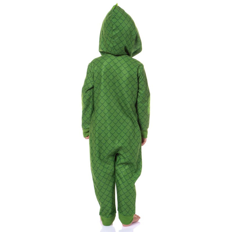 Green Toddler Pajamas Set with Gekko Hood - 5T PJ Masks Costume Sleepwear