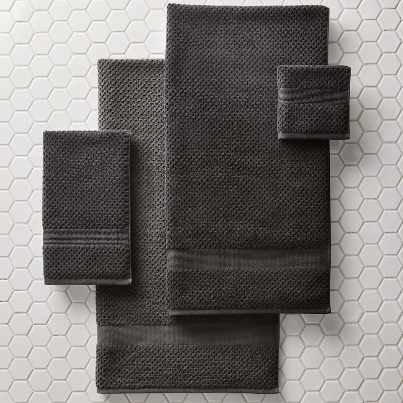 Better Homes & Gardens Soft Cotton Popcorn Textured Hand Towel - Grey Shadow