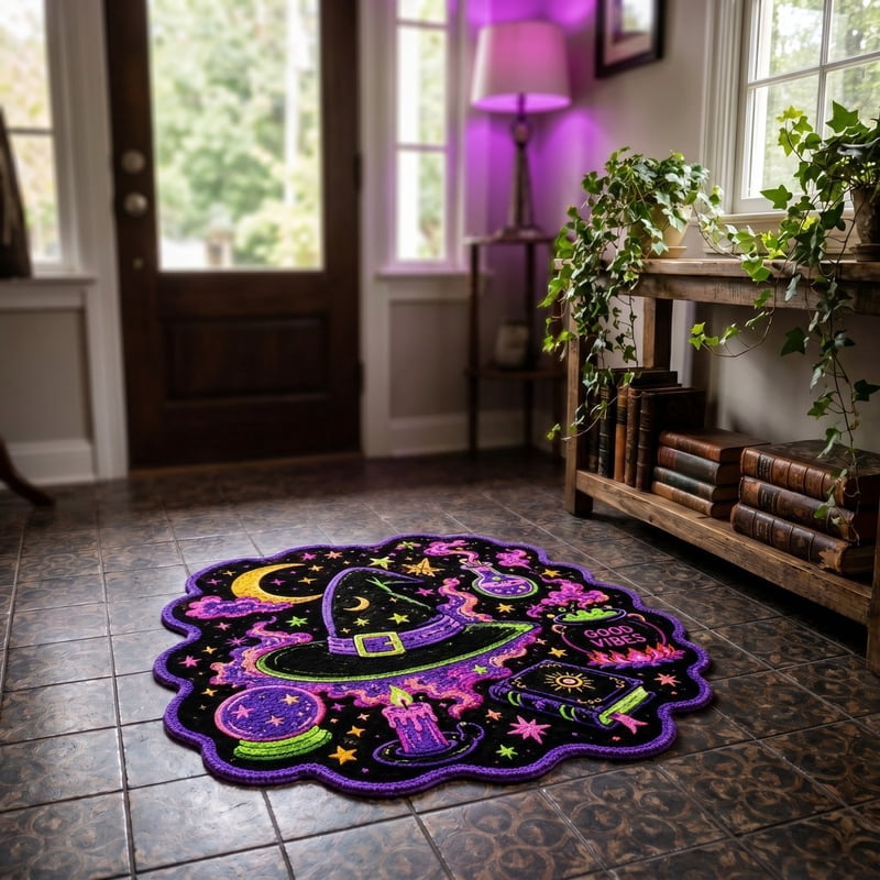 Halloween Front Door Mat Outdoor Indoor Entryway Rug - B Variation
