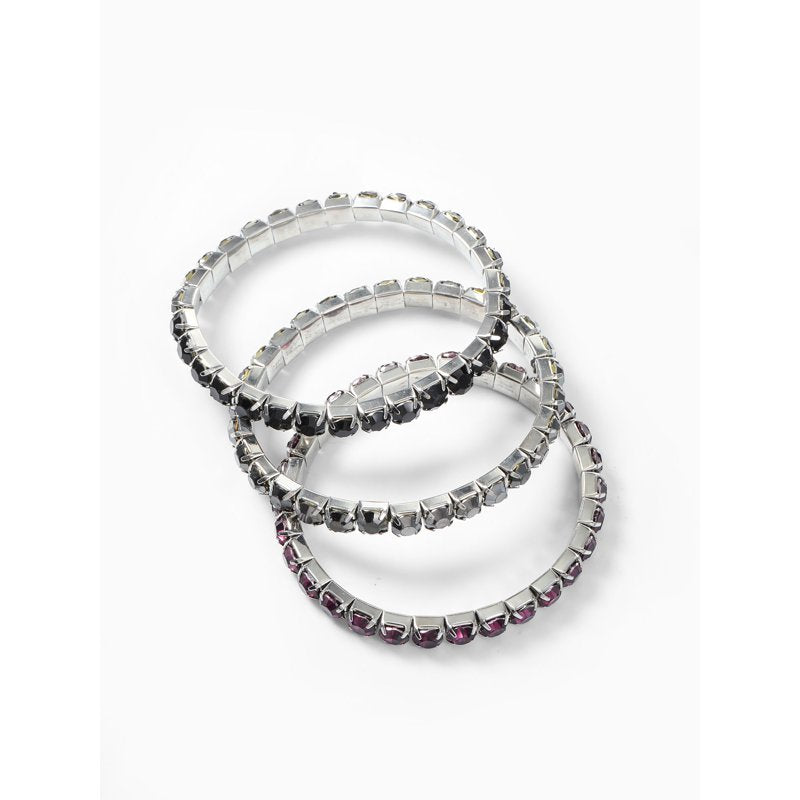Black Crystal Halloween Stretch Bracelet Set – Spooky Era 3 Pieces