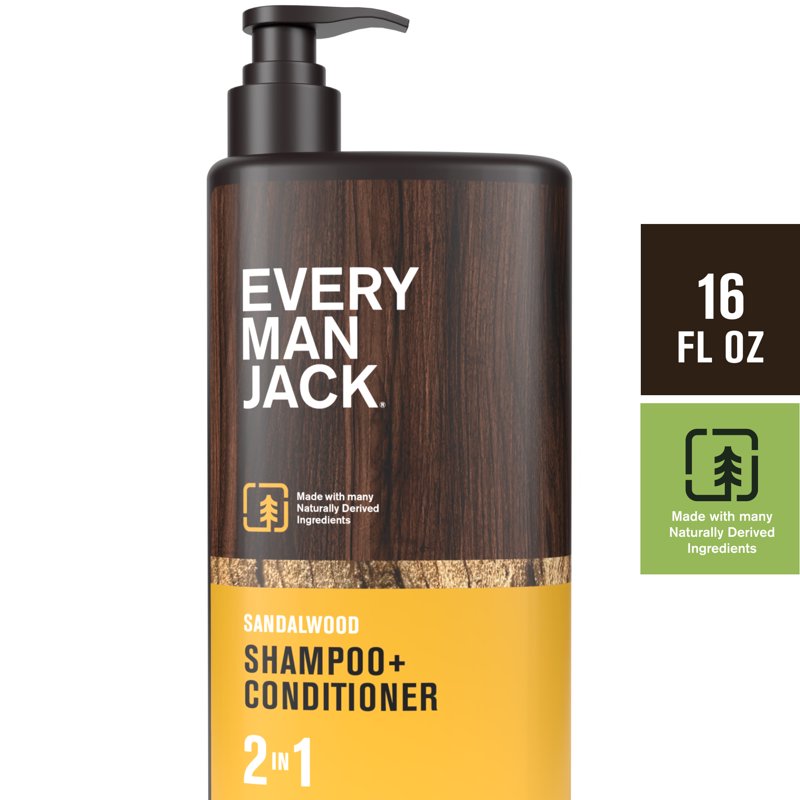 Sandalwood Body Wash and 2-in-1 Shampoo Conditioner Set for Men