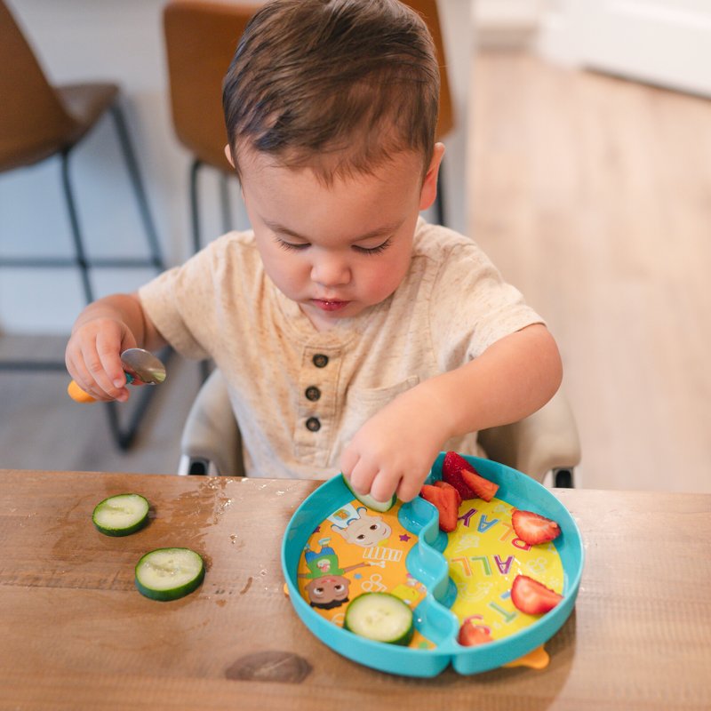 Toddler Mealtime Set - Suction Plate, Bowl & Spoon - Green