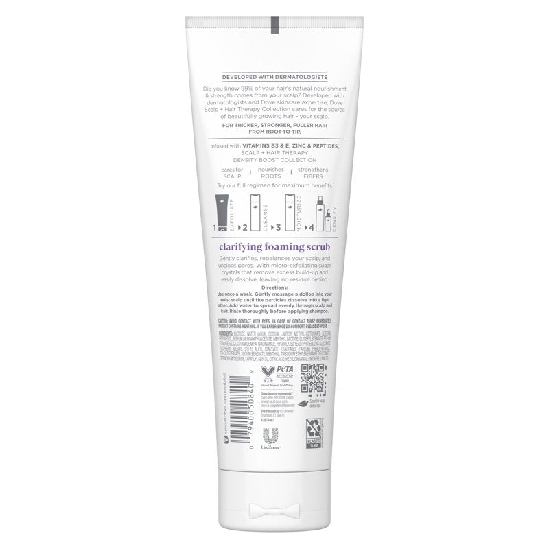 Dove Clarifying Foaming Scrub for Scalp + Hair Therapy - 9 oz