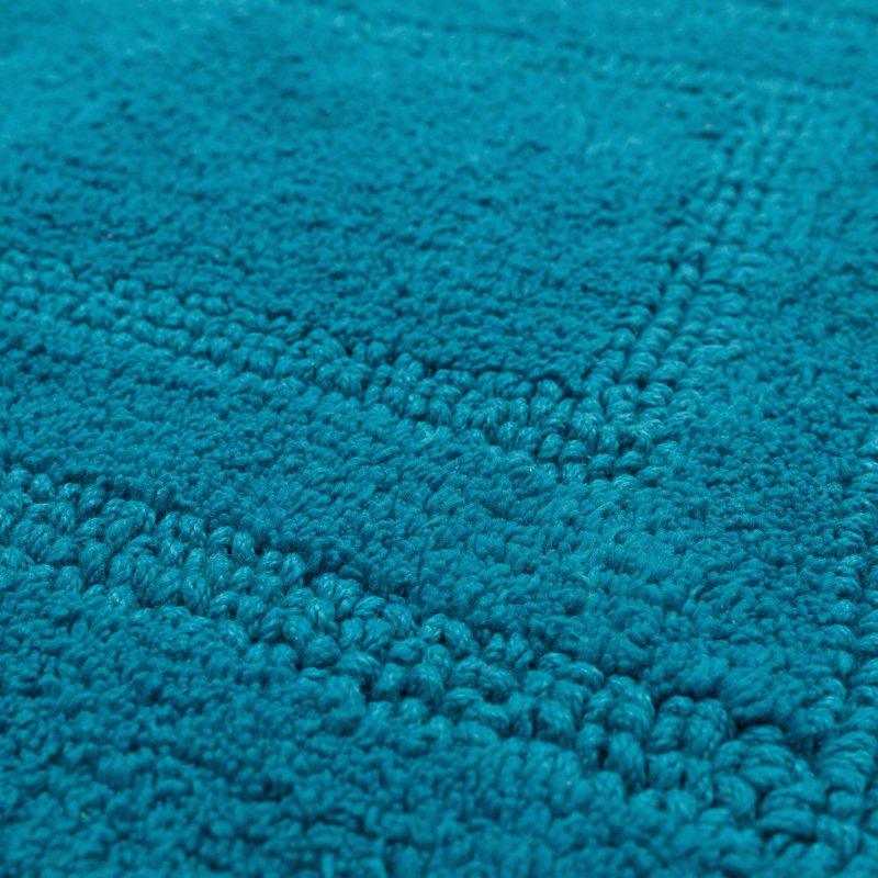 Cotton Bath Mat Teal 27 x 45 Inches | Soft Absorbent Quick-Dry Bathroom Rug