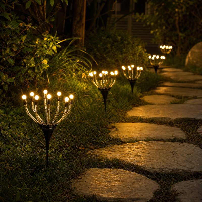 Solar Powered Ground Insertion Garden Light - Waterproof LED Pathway Decor - Variation of THIS listing