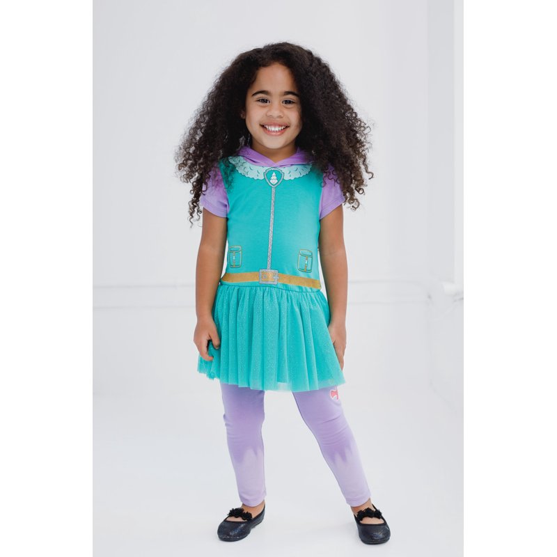 Toddler Teal Paw Patrol Everest Cosplay Dress & Leggings Set 3T - Kids Outfit
