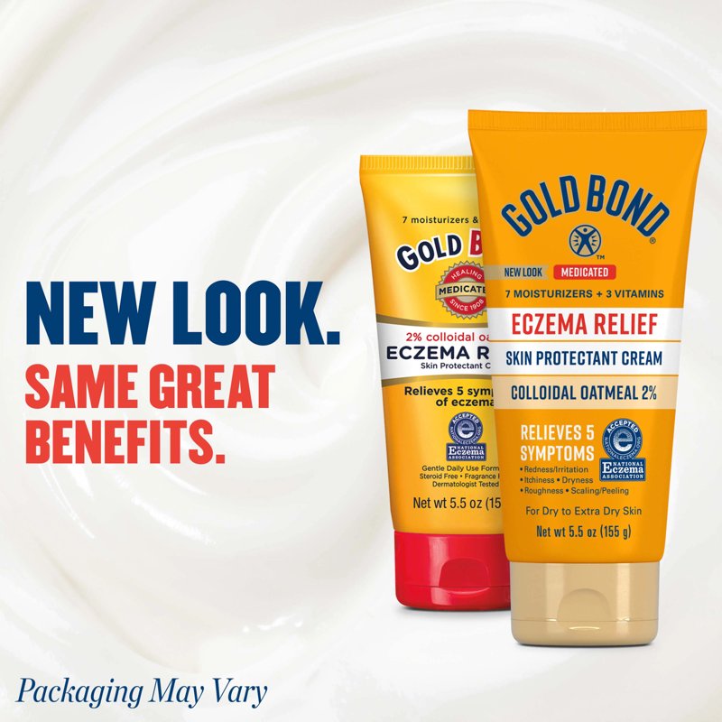 Medicated Eczema Relief Cream with 2% Colloidal Oatmeal, 5.5 oz.