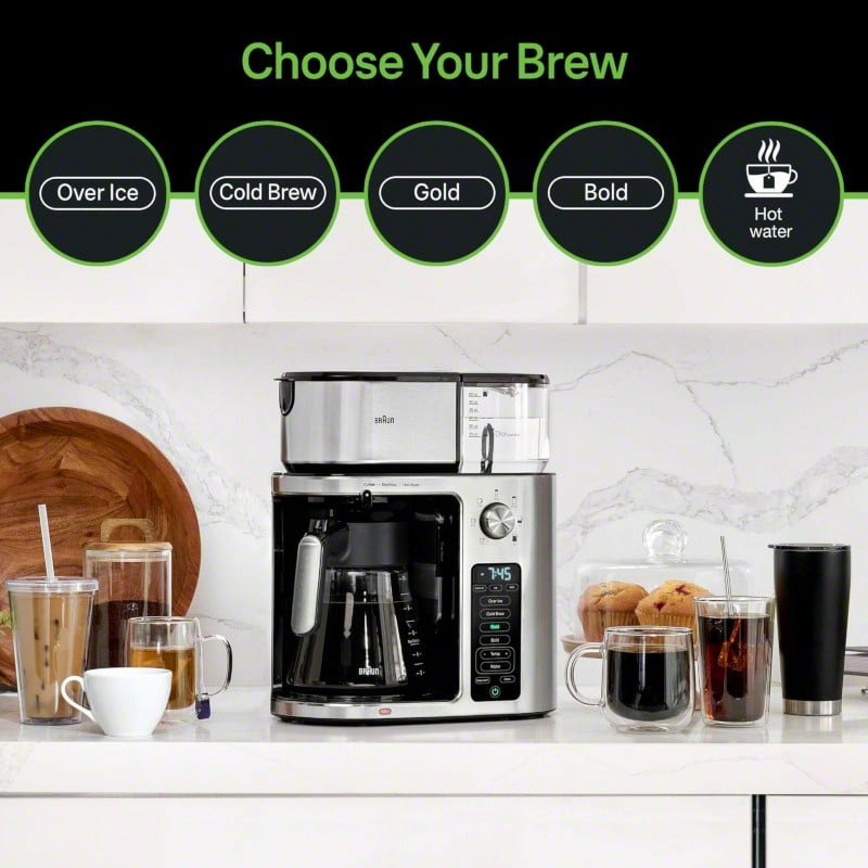 MultiServe Plus 10-Cup Drip Coffee Maker - Stainless Steel Pod-Free Brewer