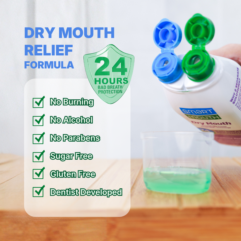 Alcohol-Free Dry Mouth Oral Rinse with Zinc Ion Technology - Mint, 16 fl oz