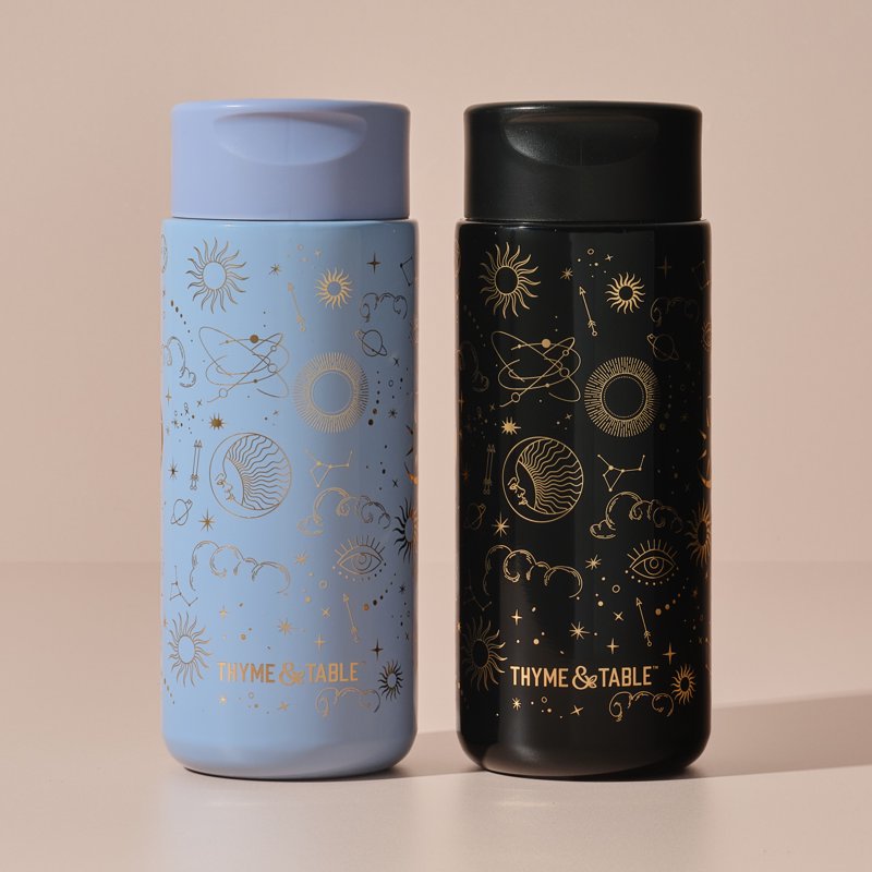 22 oz Stainless Steel Coffee Tumbler - Black Zodiac