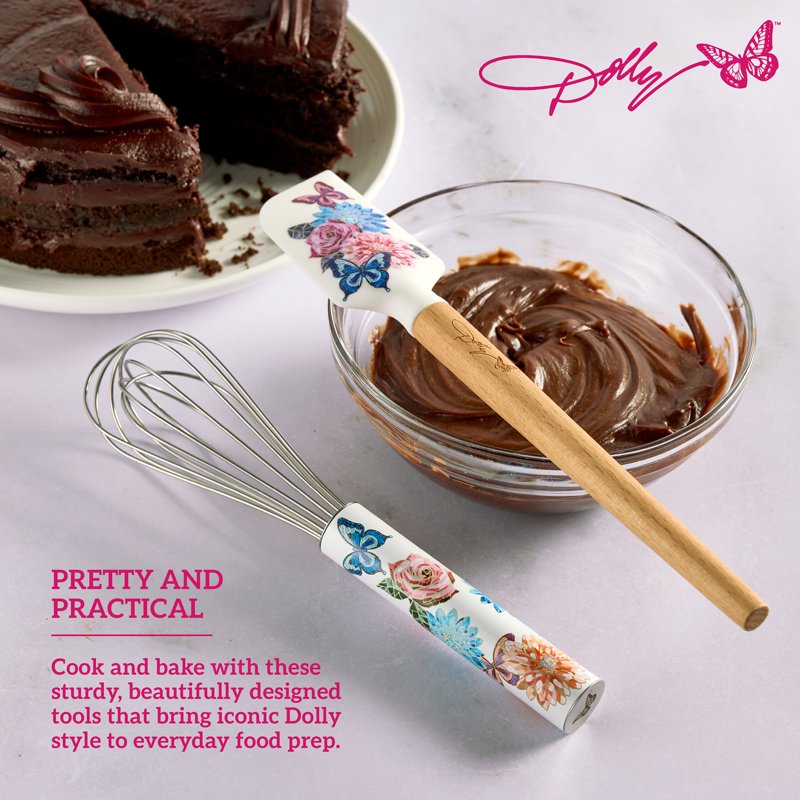 Rose Spatula and Whisk Set - Mosaic Design Kitchen Tools