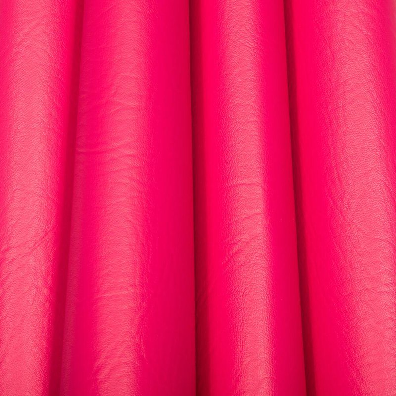 Fuchsia Vinyl Faux Leather Fabric by the Yard - 54 Inch Wide, Animal-Friendly Craft Material - Variation Pink