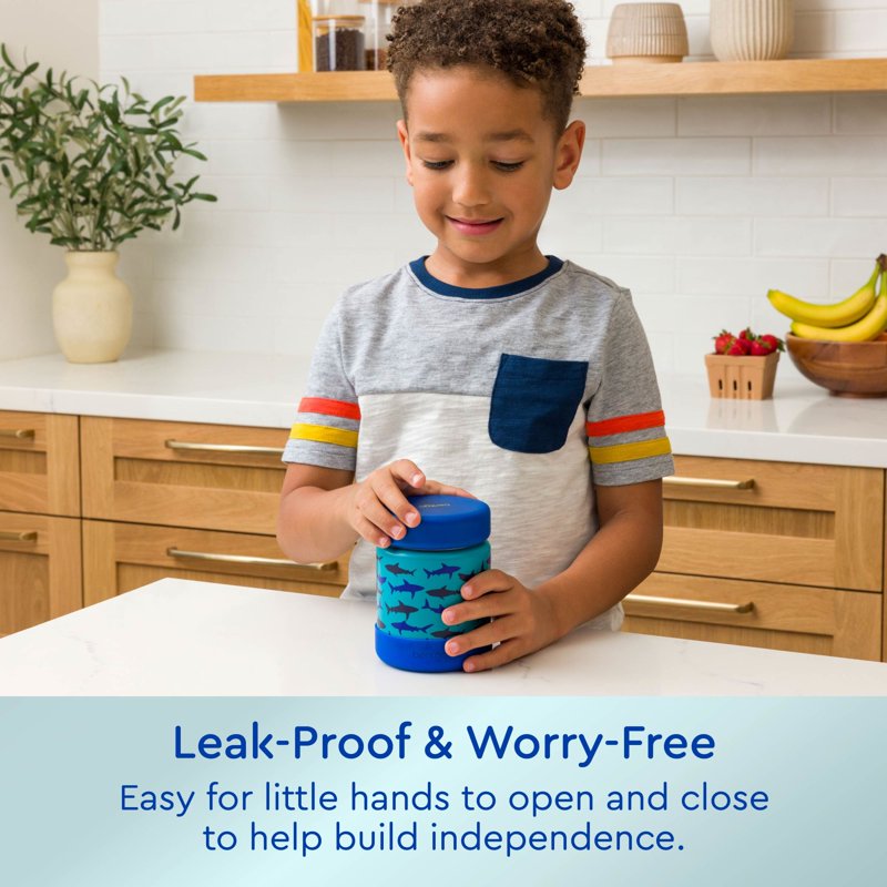 Kids Stainless Steel Food Jar - 11 fl oz Leak-Proof - Shark