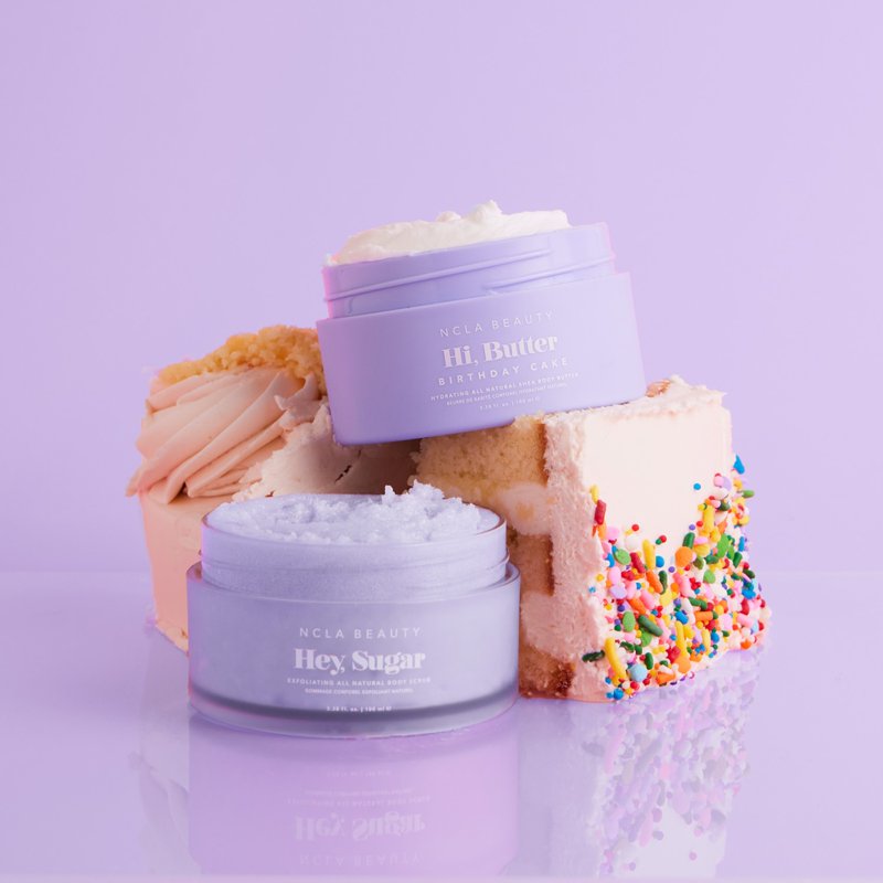 Birthday Cake Body Care Set - Exfoliating Scrub & Hydrating Butter