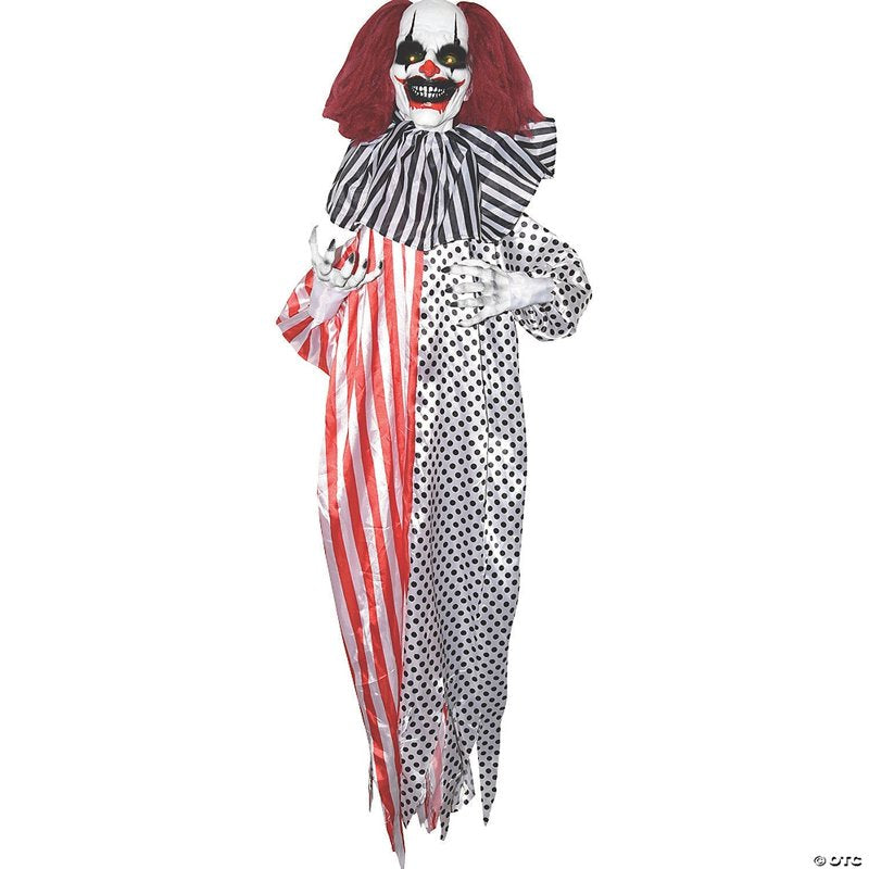 Sunstar Shaking Clown Halloween Light-Up Hanging Decoration - 5 ft