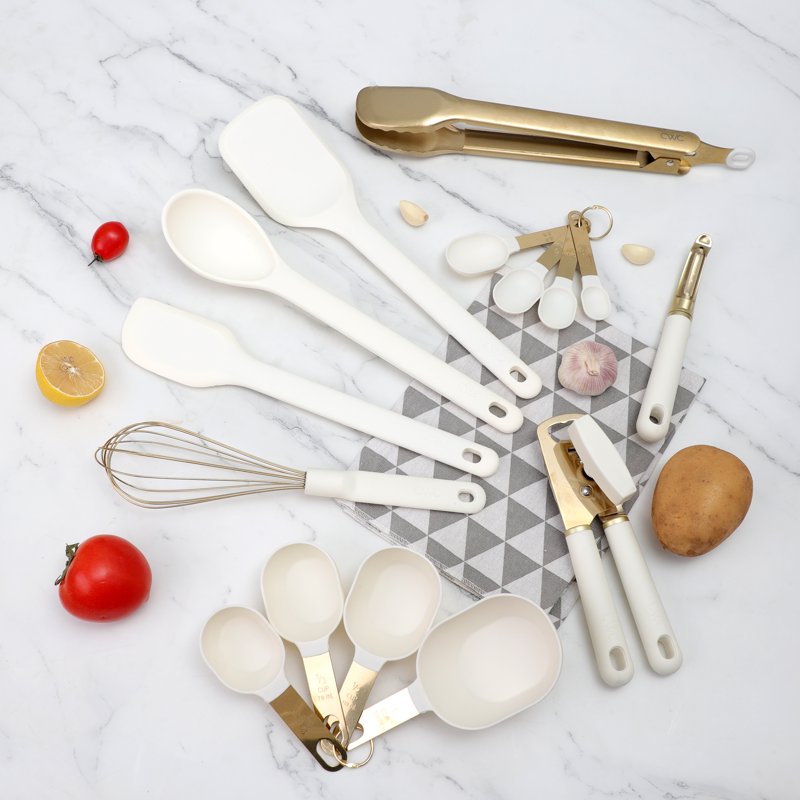 15-Piece Kitchen Utensil Set with Bamboo Caddy