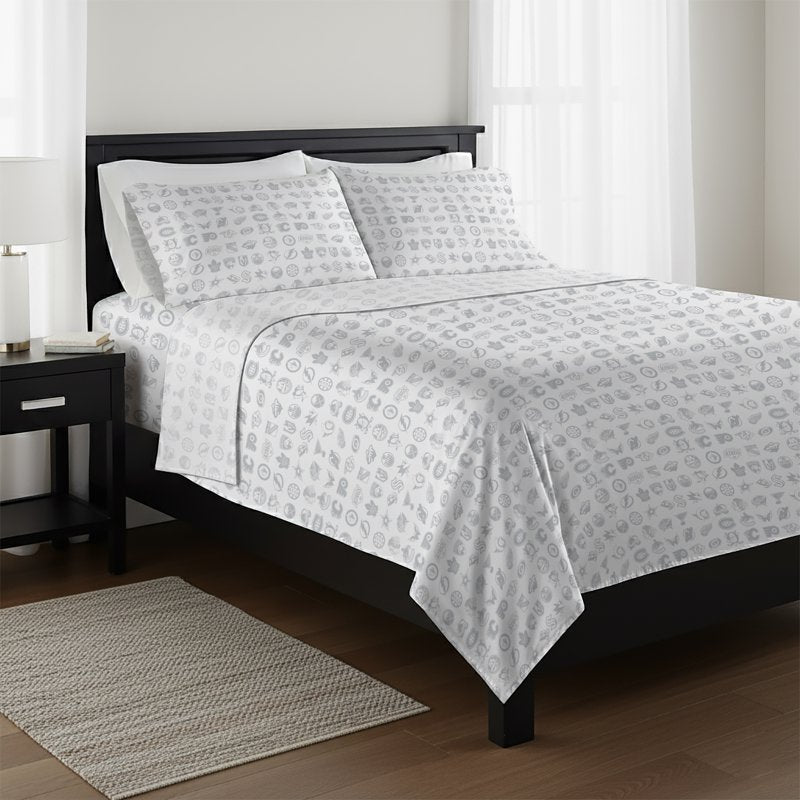 NHL Multi Team Puck Stop Full Sheet Set - Officially Licensed Bed Bedding