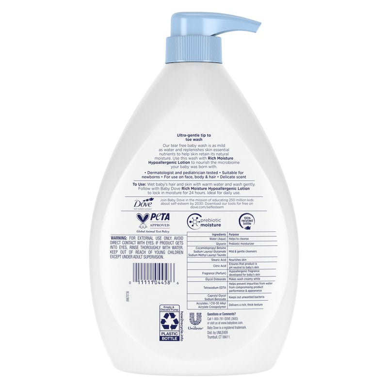 Hypoallergenic Baby Body Wash - Rich Moisture, Delicate Scent