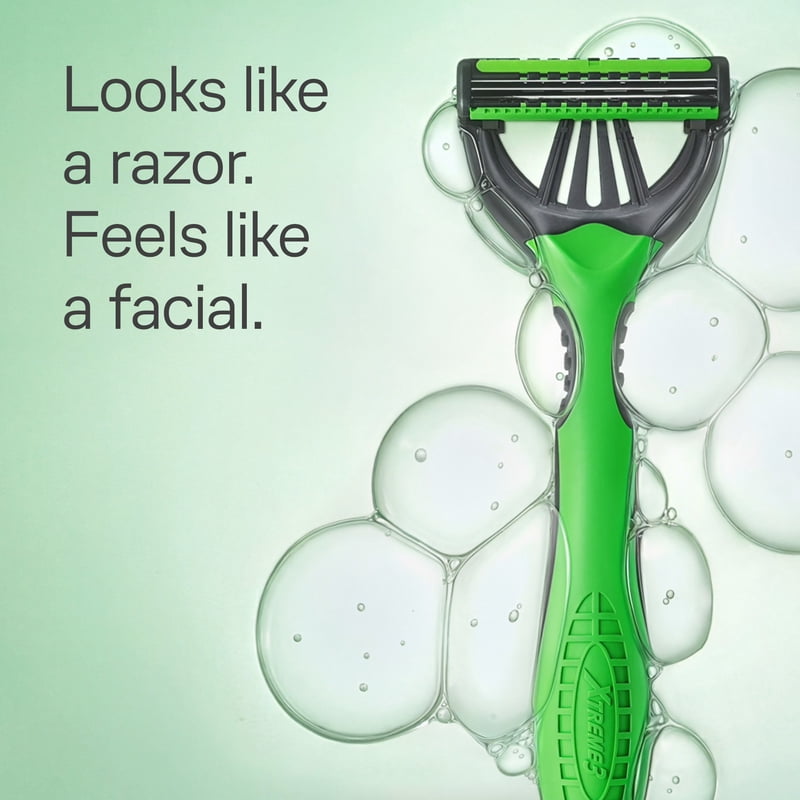 3-Blade Disposable Razors for Men, Sensitive Skin, 4 Pack