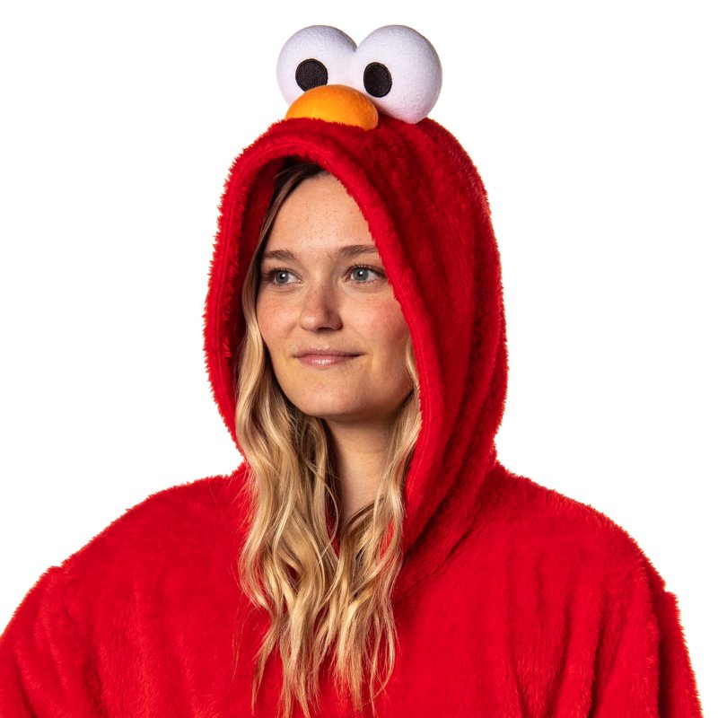 Red Sesame Street Adult Union Suit Pajama One Piece L/XL